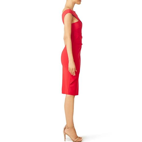 CHIARA BONI LA PETITE ROBE Women's Silvietta Cocktail Dress Size 42/US6 In Red - Picture 2 of 11